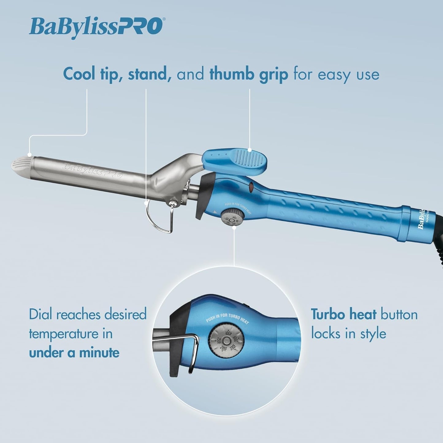 BaBylissPRO Nano Titanium and Ceramic Curling Iron 1.5" - Model BNT150Snc