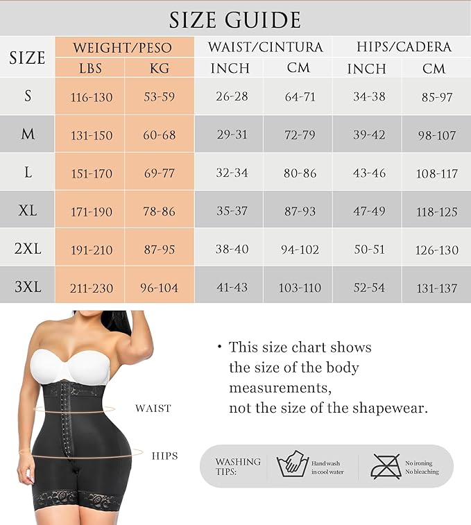 YIANNA Body Shaper Shorts with Tummy Control - Black