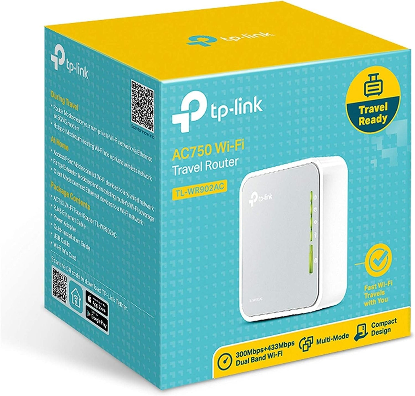 TP-Link AC750 Wireless Portable Travel Router – Dual Band