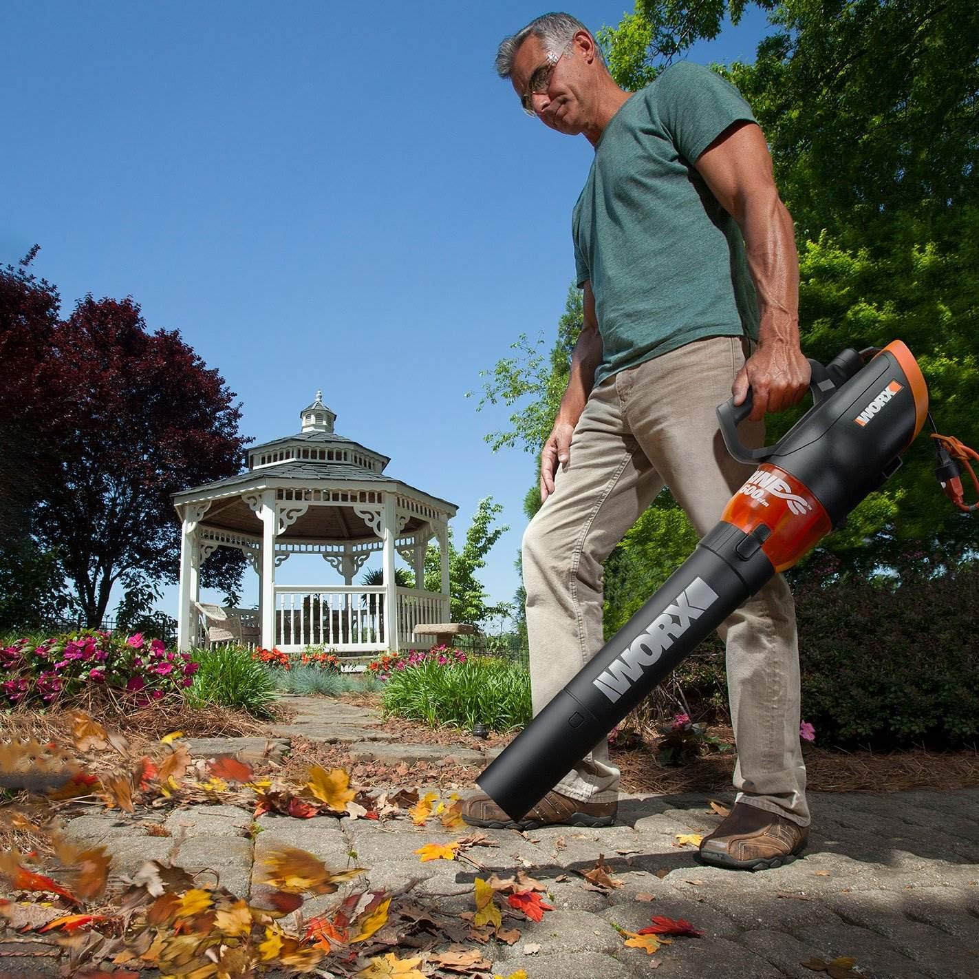 WORX Turbine Corded Leaf Blower – 12 Amp, 110 MPH, 600 CFM (WG520)