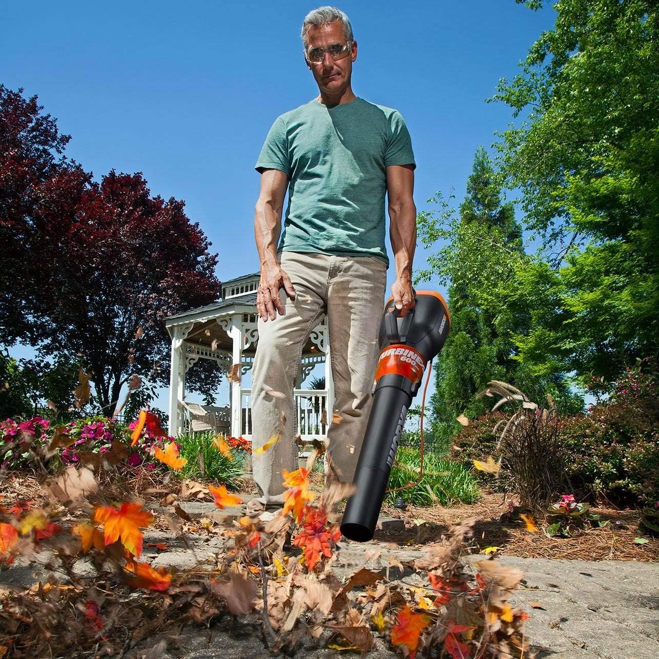 WORX Turbine Corded Leaf Blower – 12 Amp, 110 MPH, 600 CFM (WG520)