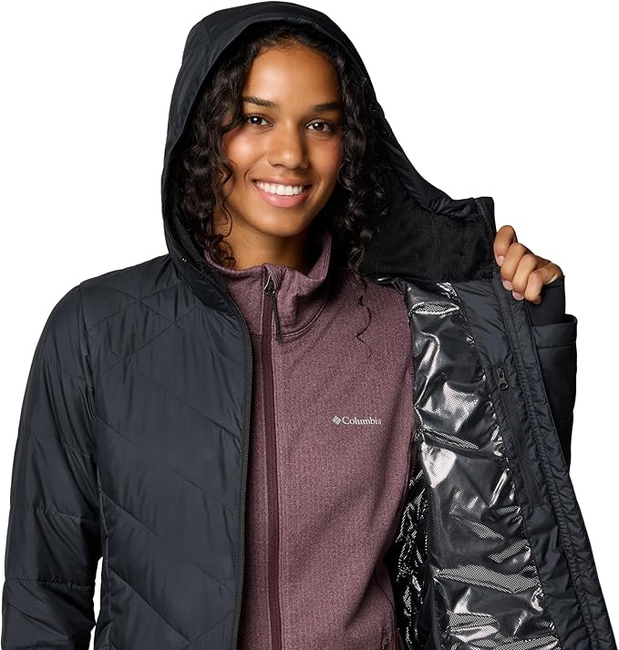 Columbia Women's Heavenly Long Hooded Jacket - Black