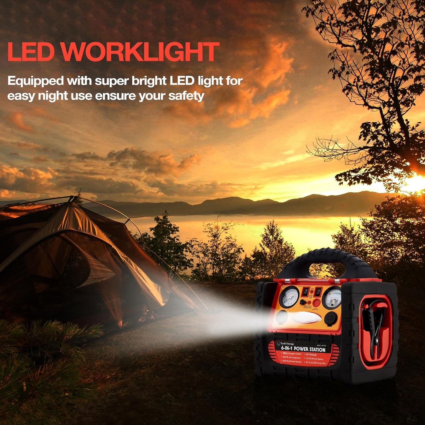 Tyrell Chenergy 1800A Jump Starter & Portable Power Station with Air Compressor