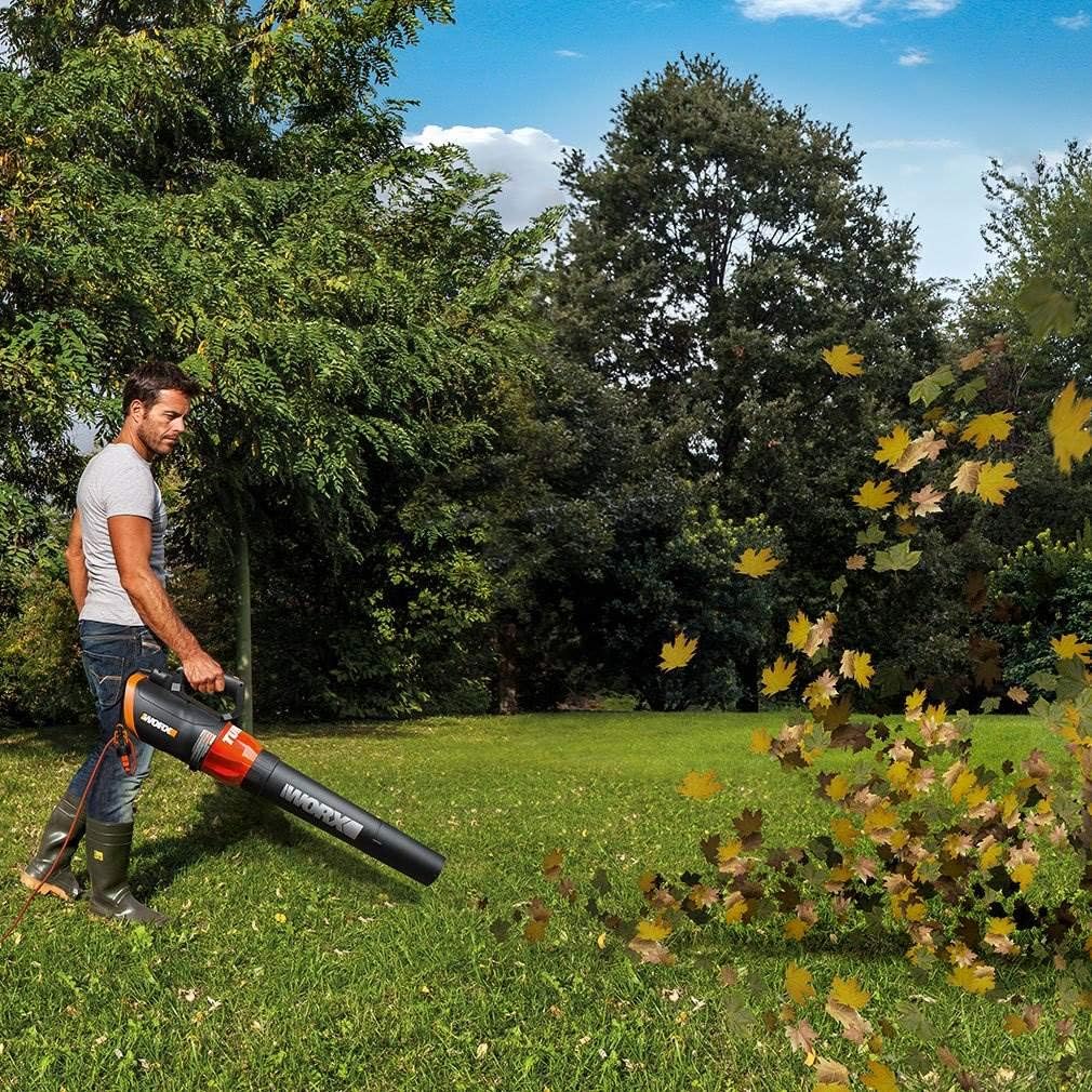 WORX Turbine Corded Leaf Blower – 12 Amp, 110 MPH, 600 CFM (WG520)