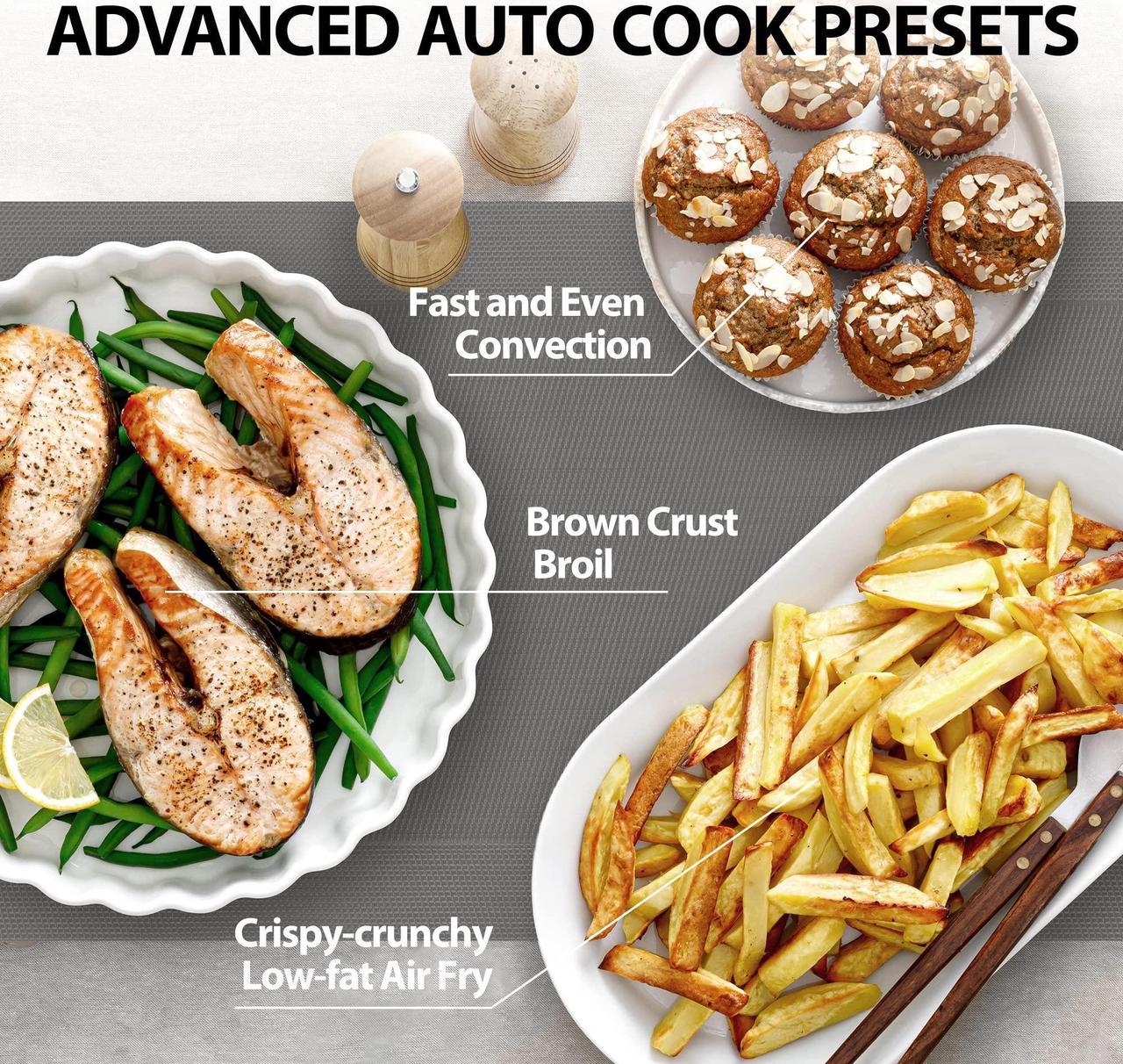 TOSHIBA Air Fryer Combo Microwave Oven – 8-in-1, 1.0 Cu.ft, Black Stainless Steel