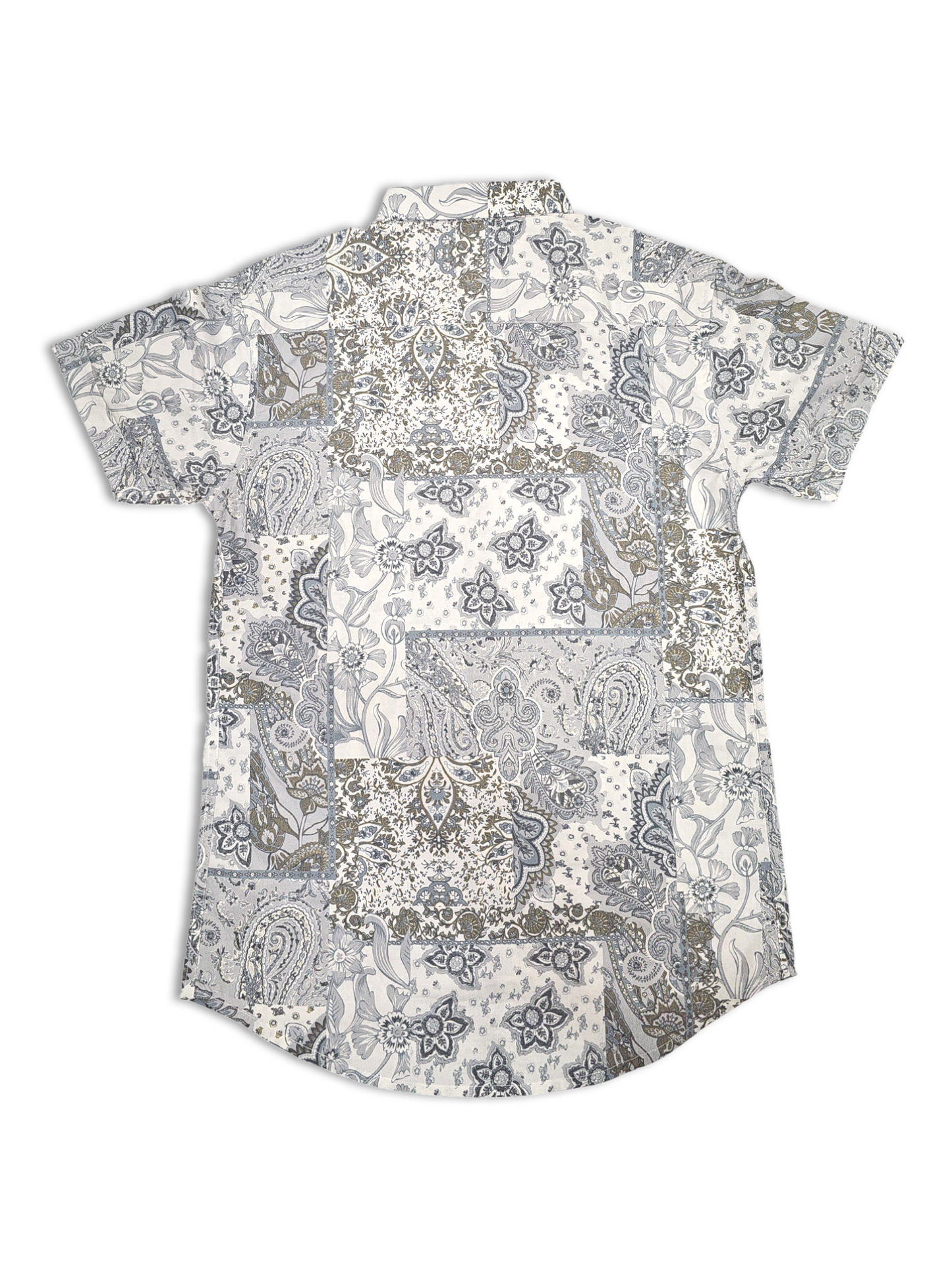 Men's Slim-Fit Short-Sleeve Paisley Shirt