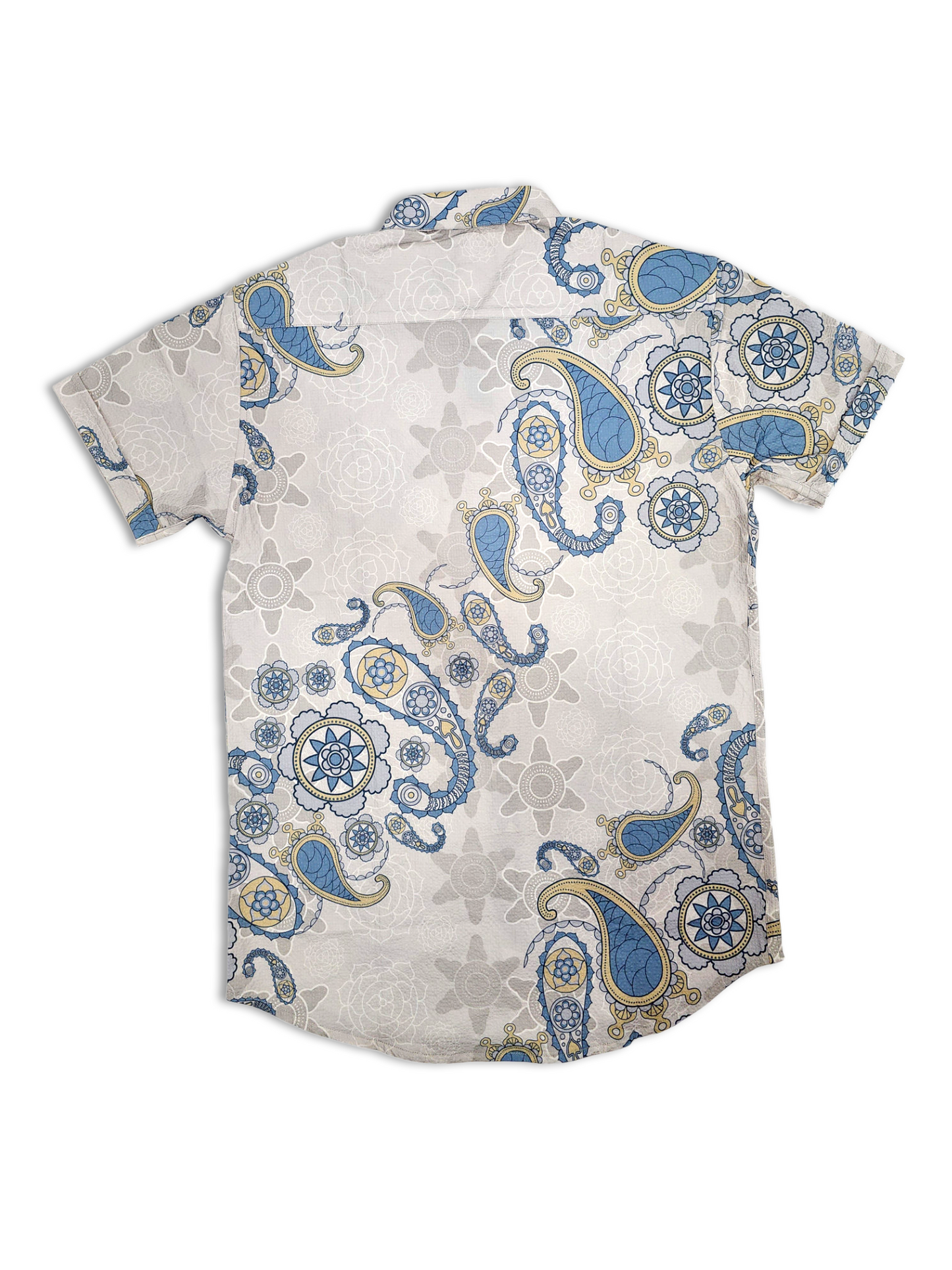 Men's Slim-Fit Short-Sleeve Paisley & Floral Shirt