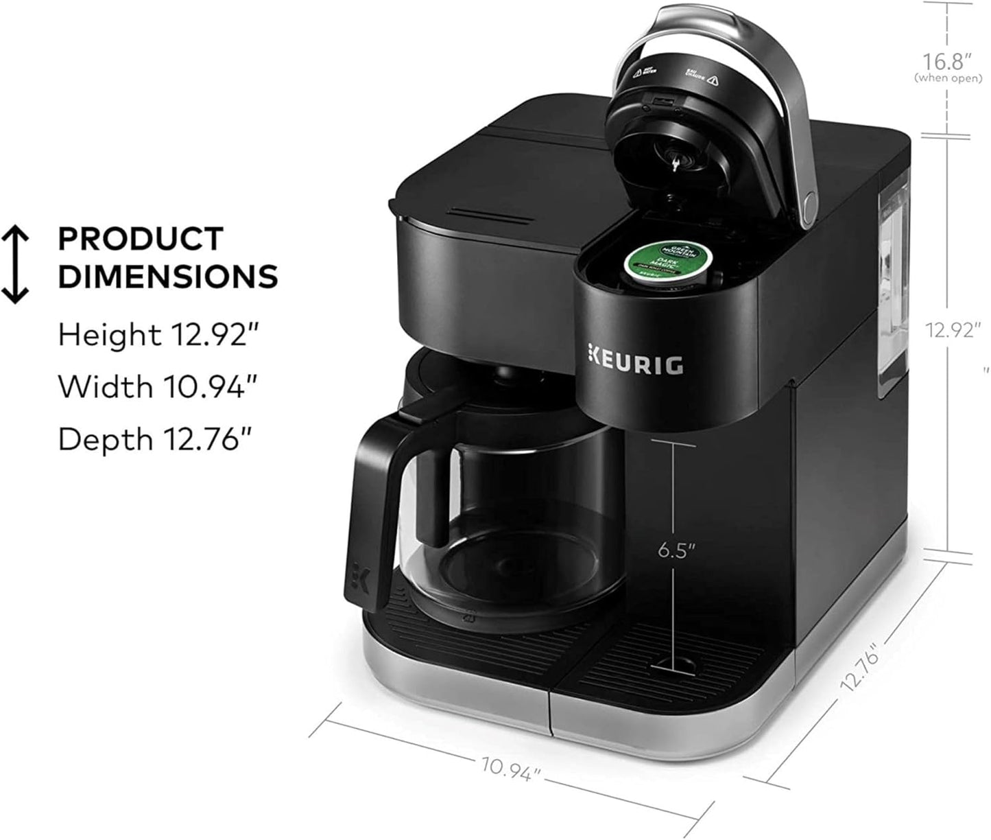 Keurig K-Duo Coffee Maker – Single Serve & Carafe, Gen 1 - Black