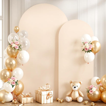 7.2ft & 6ft Metal Arch Backdrop Stands for Celebrations & Event Decor - Gold